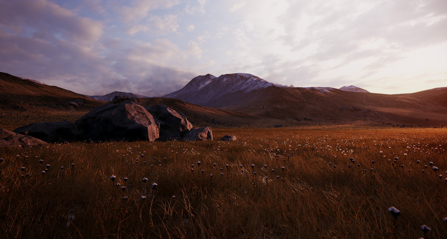screenshot of mountains from boulders